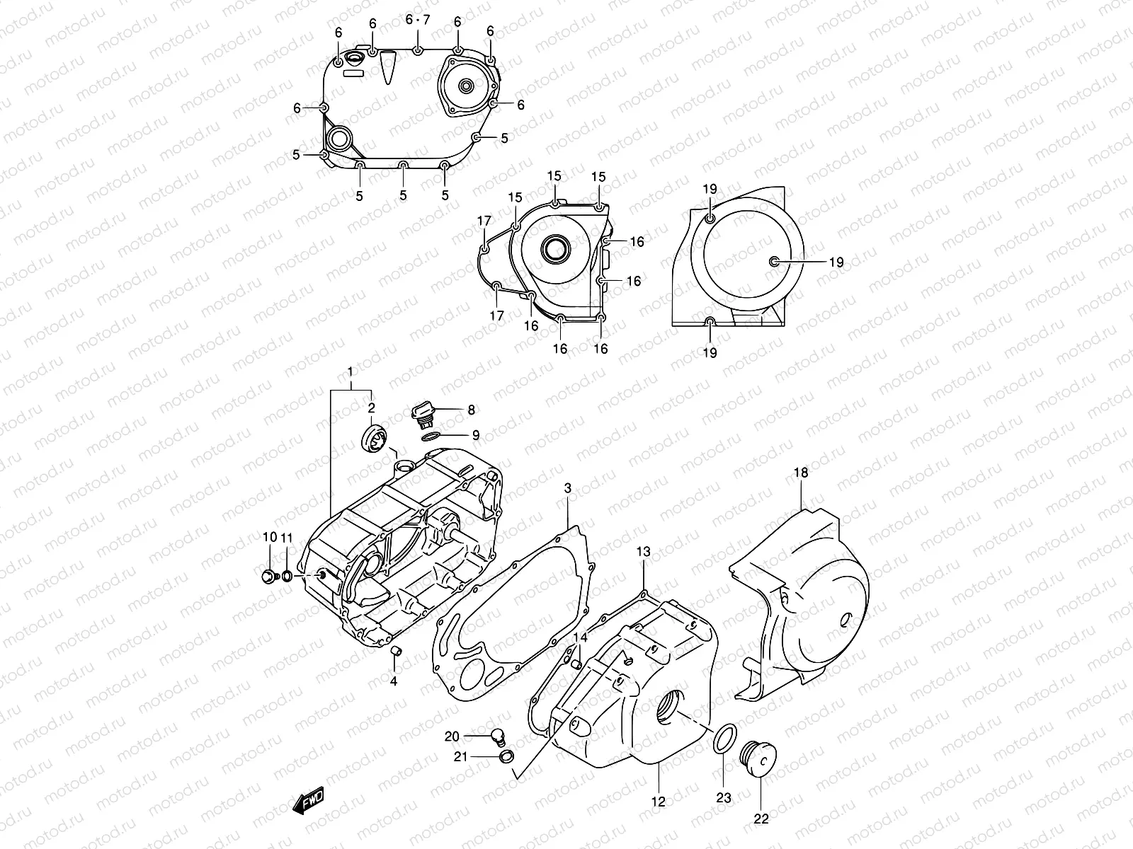 6 - CRANKCASE COVER