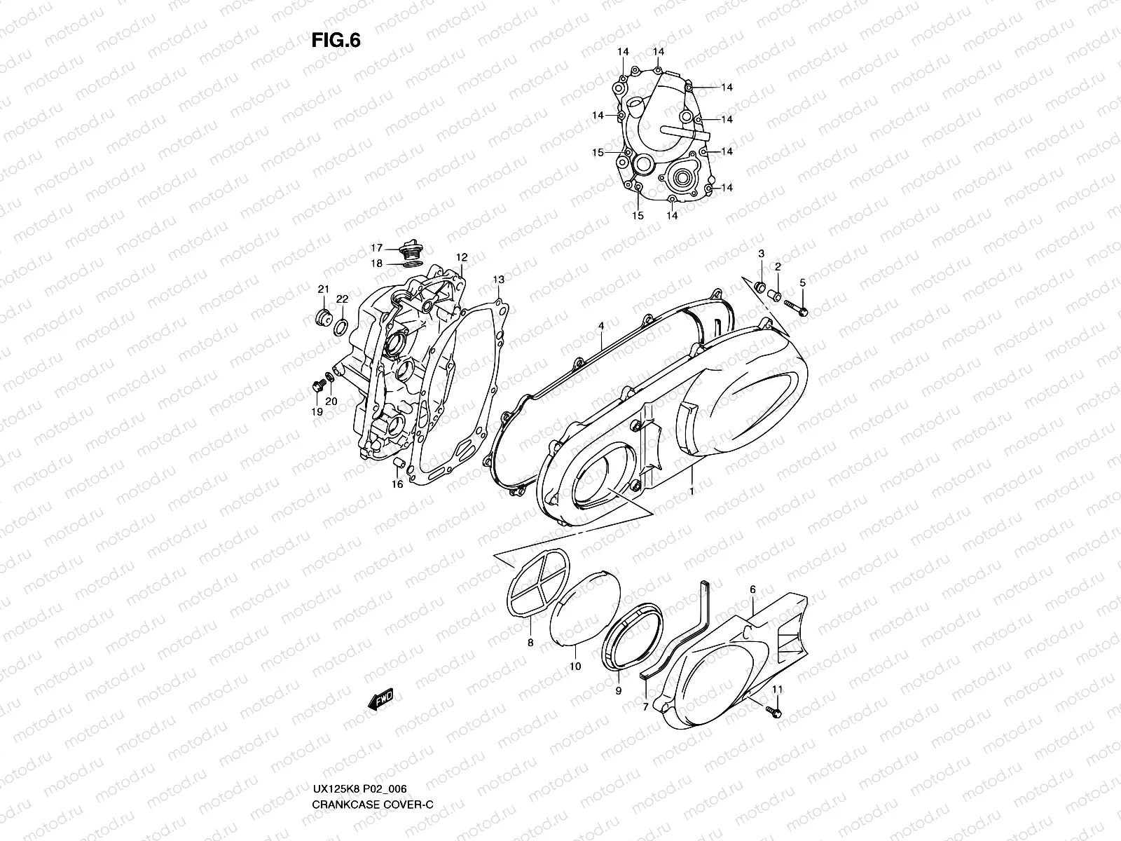 6 - CRANKCASE COVER