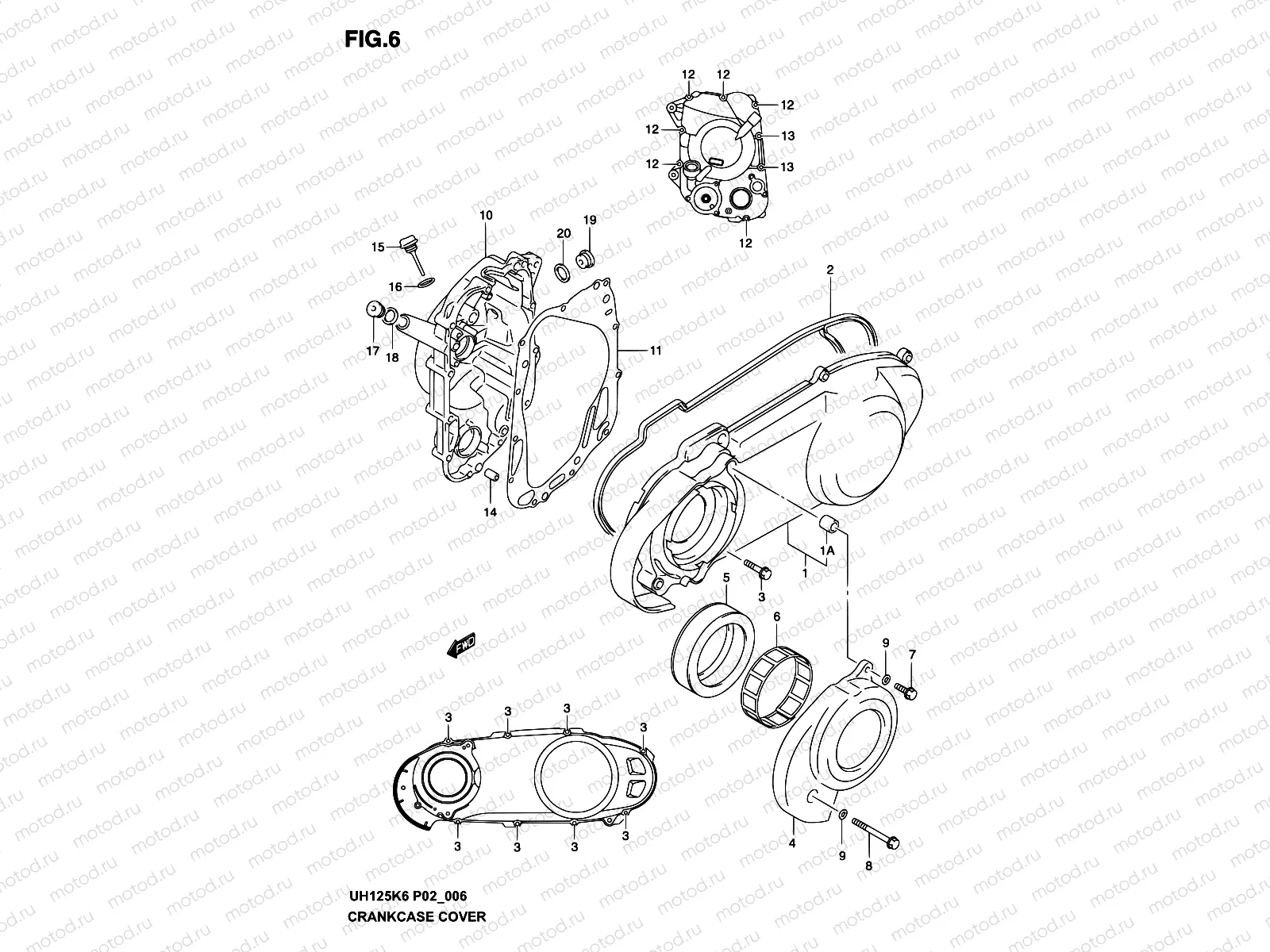 6 - CRANKCASE COVER