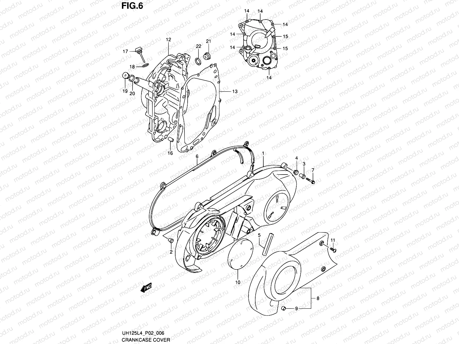 6 - CRANKCASE COVER