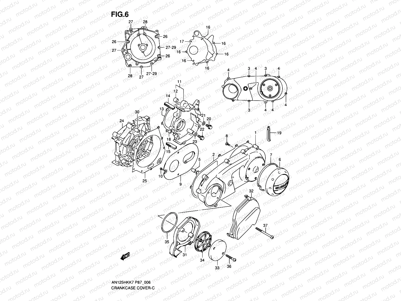 6 - CRANKCASE COVER