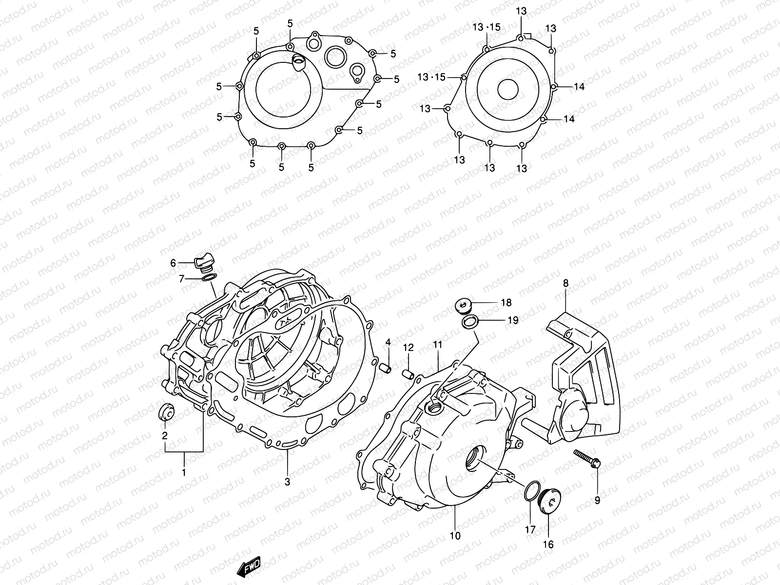 6 - CRANKCASE COVER