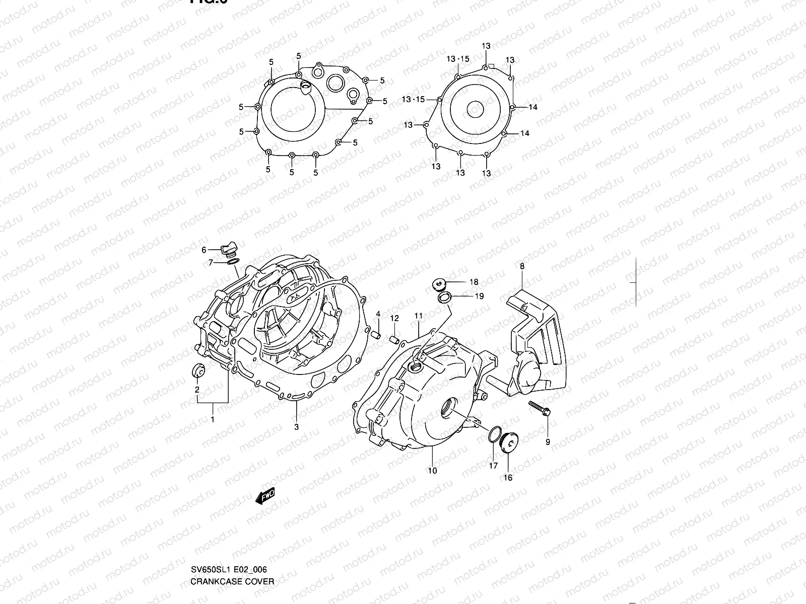 6 - CRANKCASE COVER