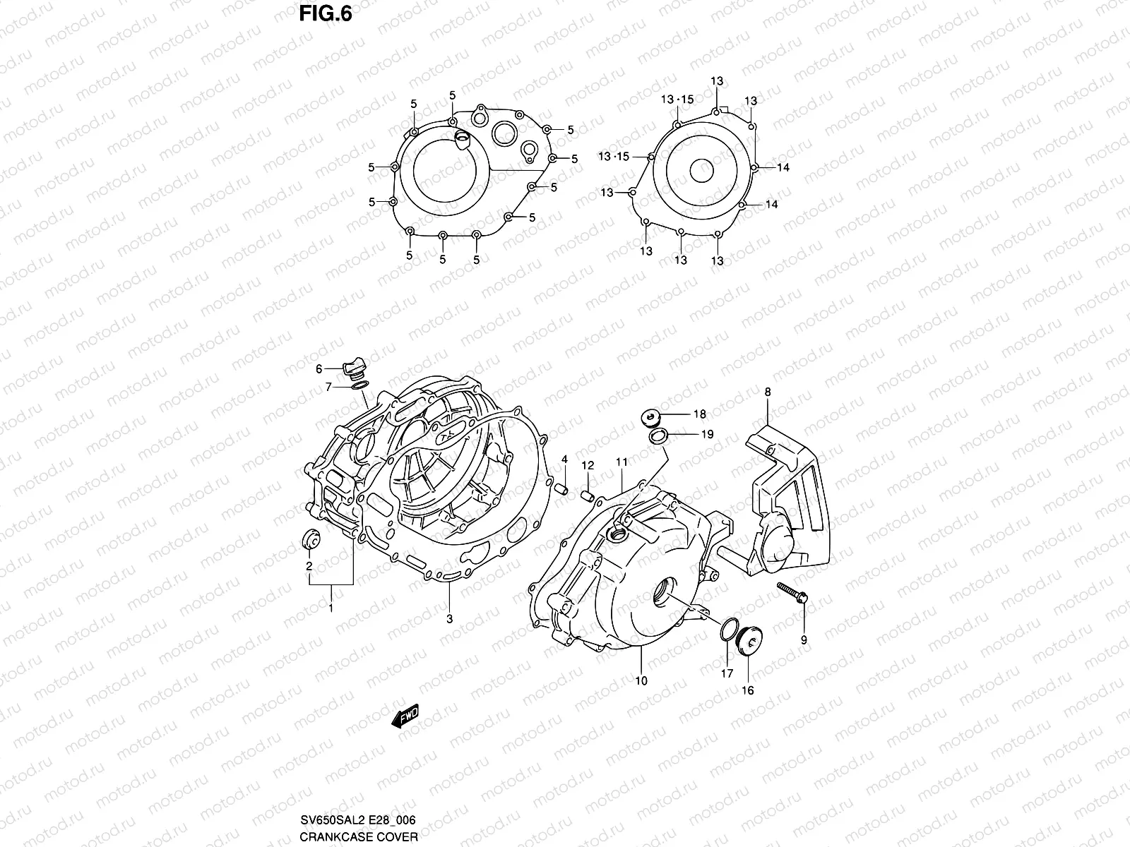 6 - CRANKCASE COVER