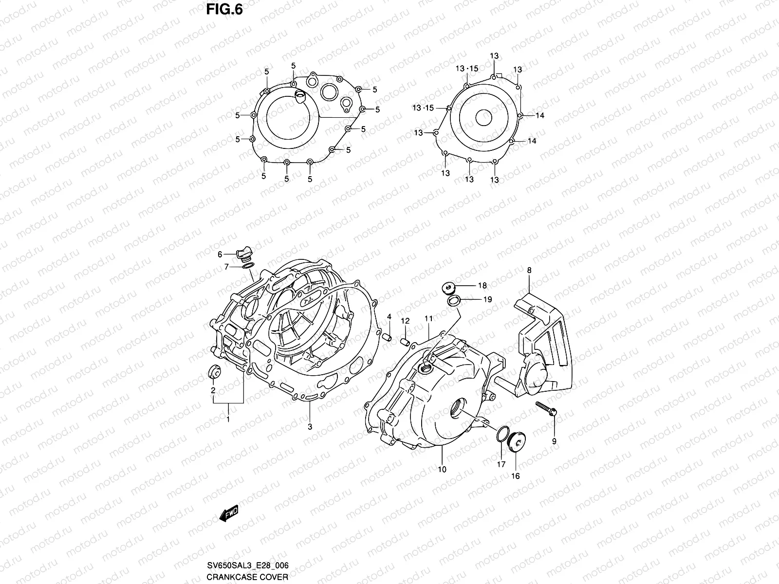6 - CRANKCASE COVER