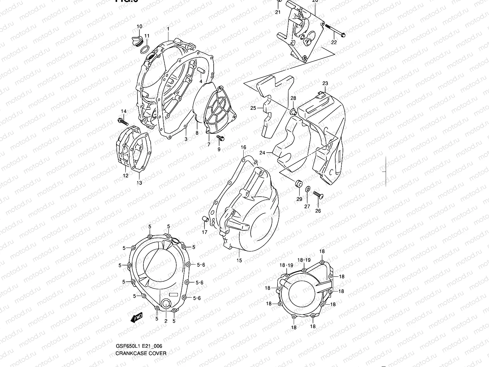 6 - CRANKCASE COVER