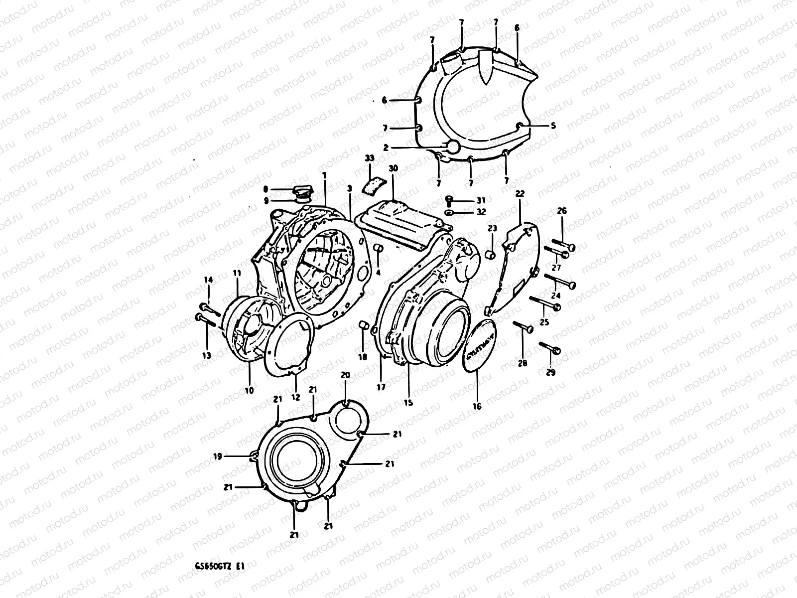 6 - CRANKCASE COVER