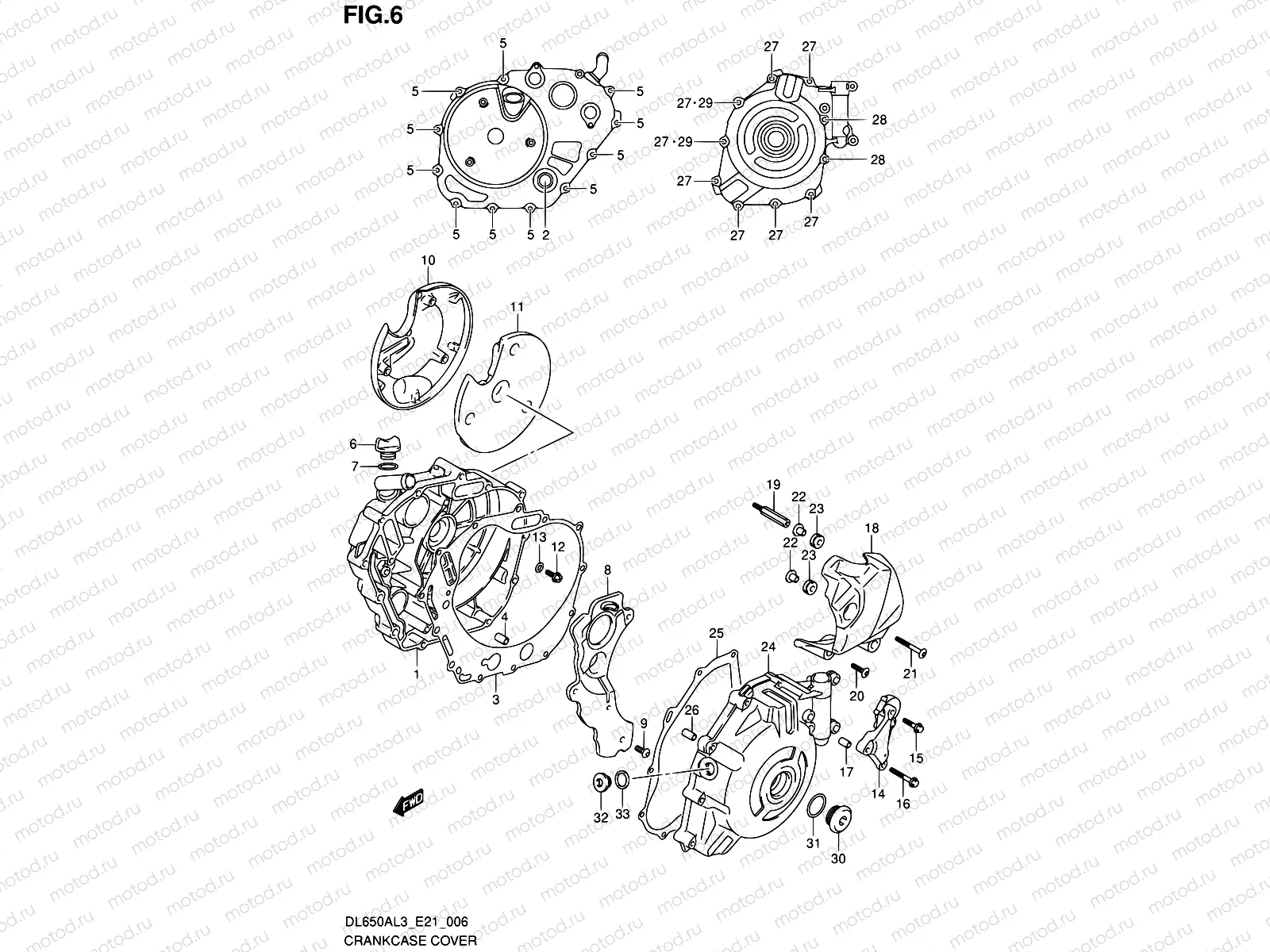 6 - CRANKCASE COVER