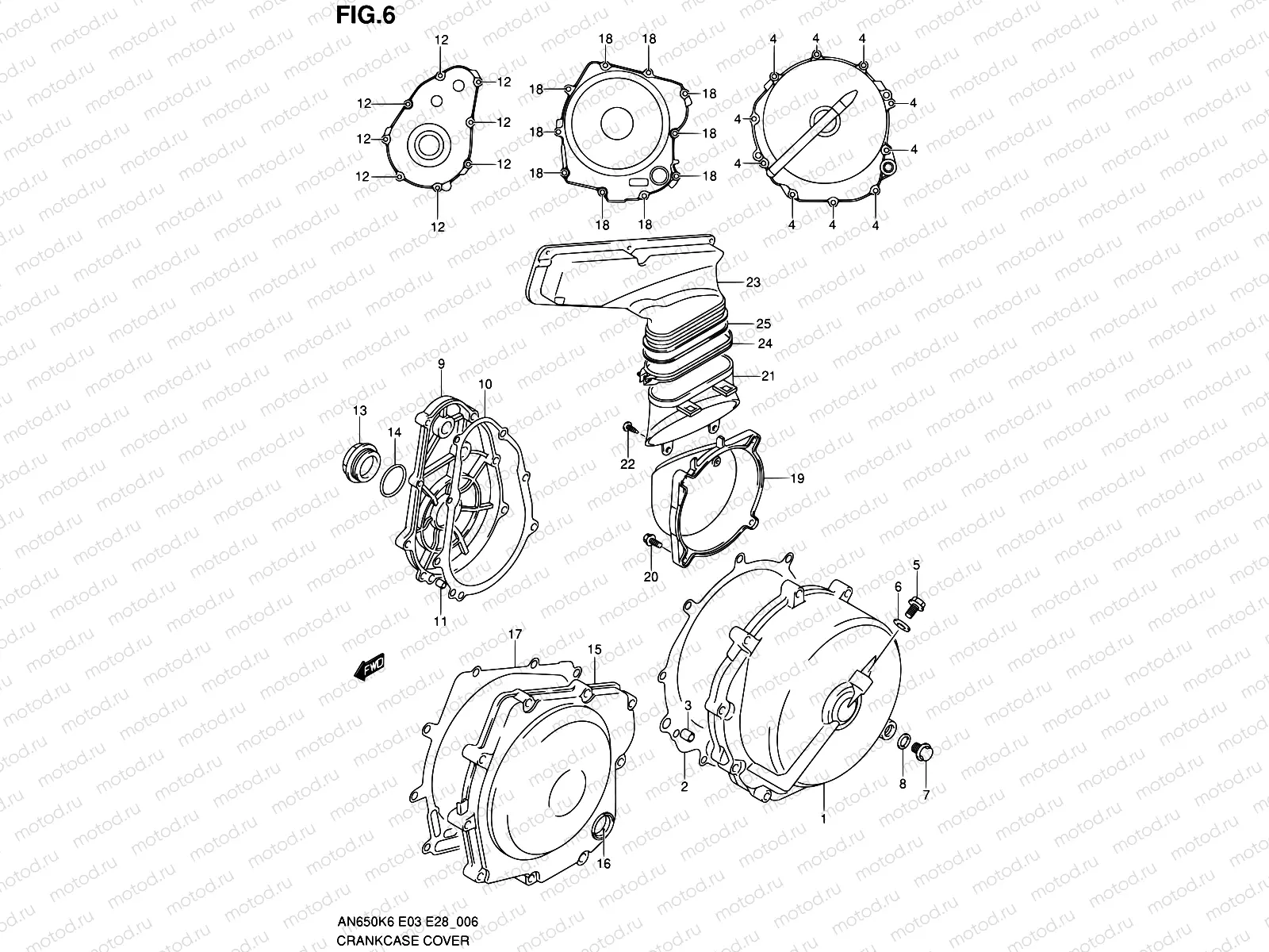 6 - CRANKCASE COVER
