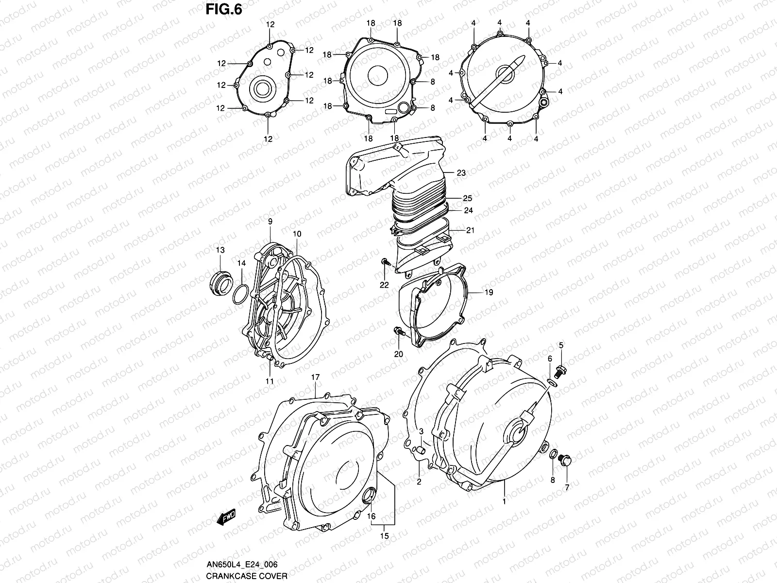 6 - CRANKCASE COVER