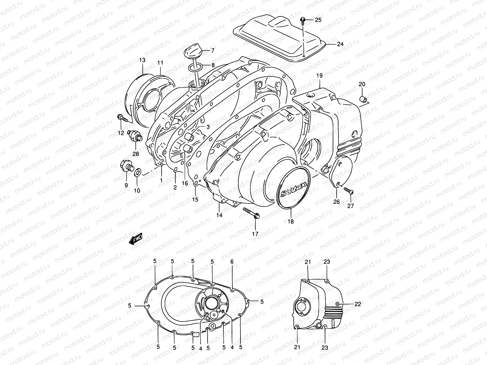 6 - CRANKCASE COVER