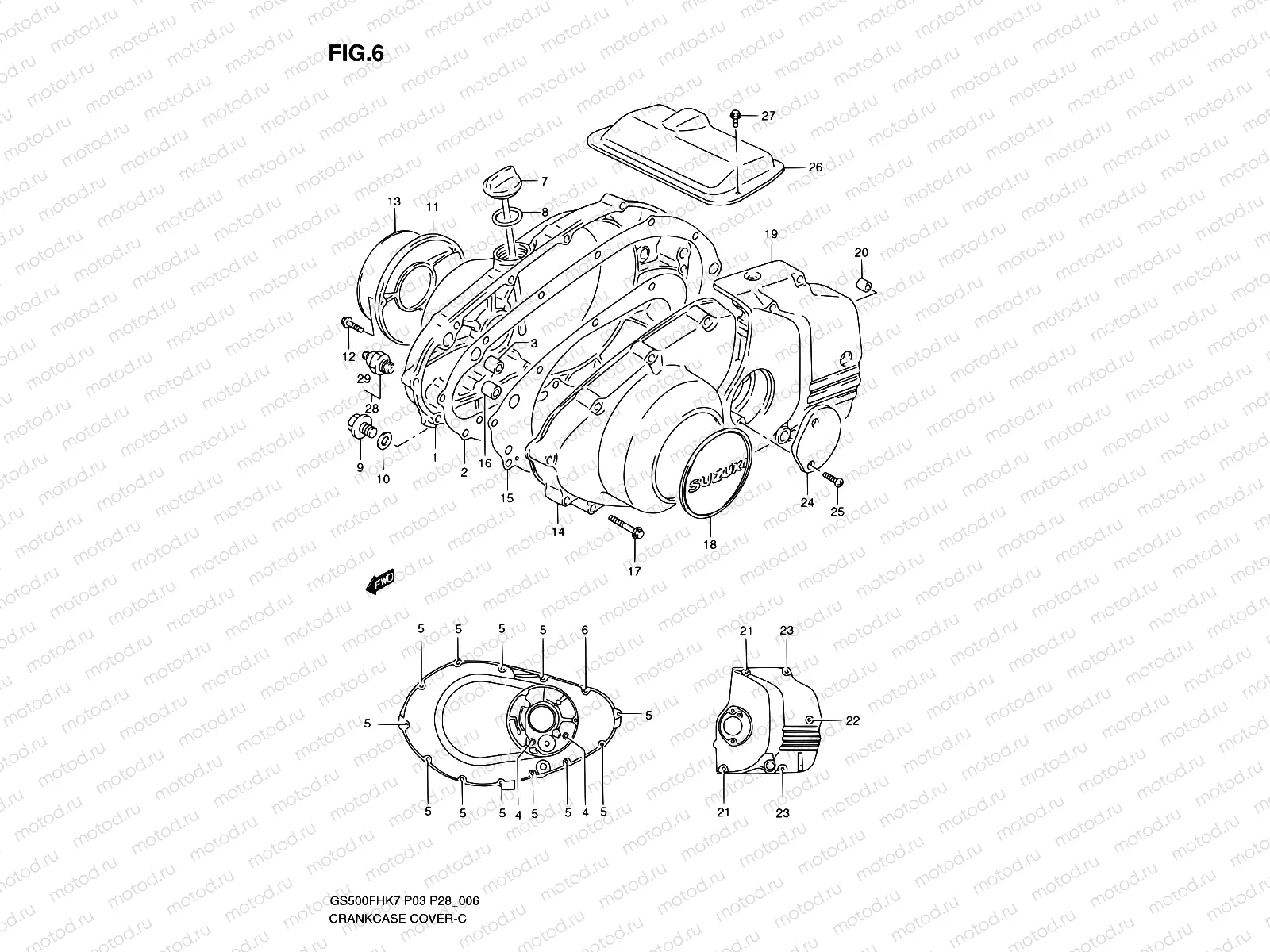 6 - CRANKCASE COVER
