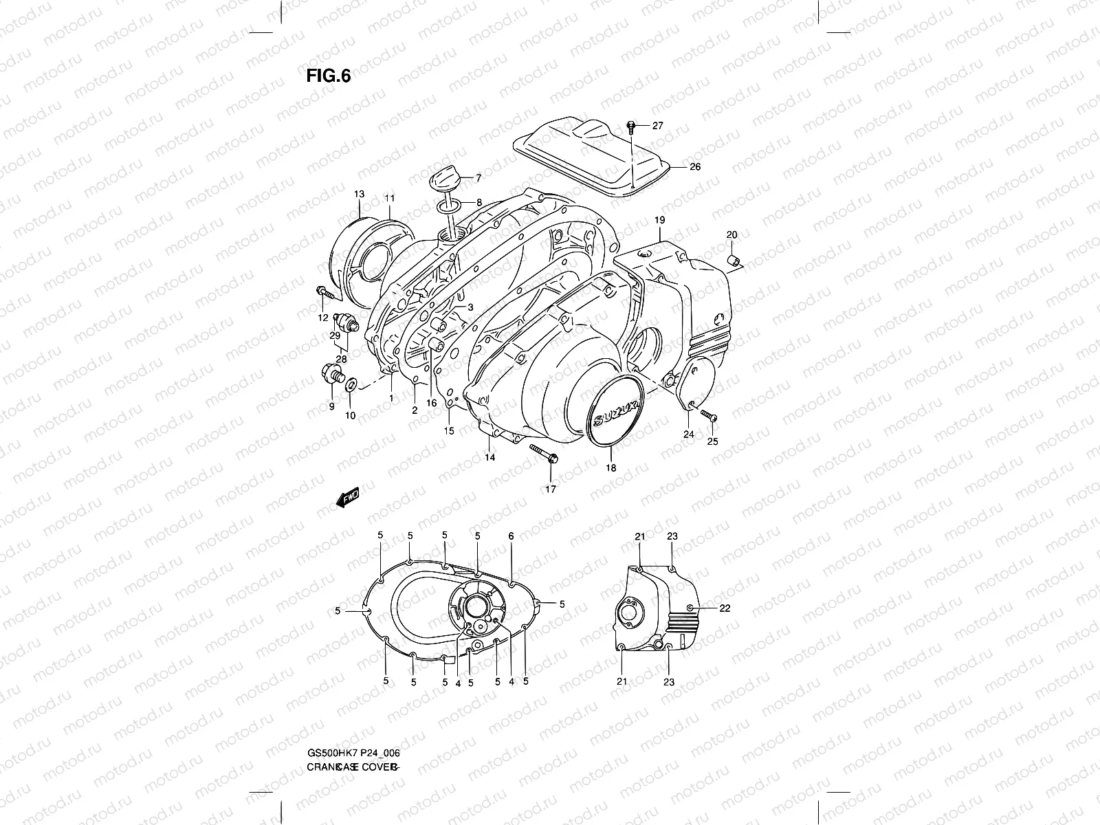 6 - CRANKCASE COVER