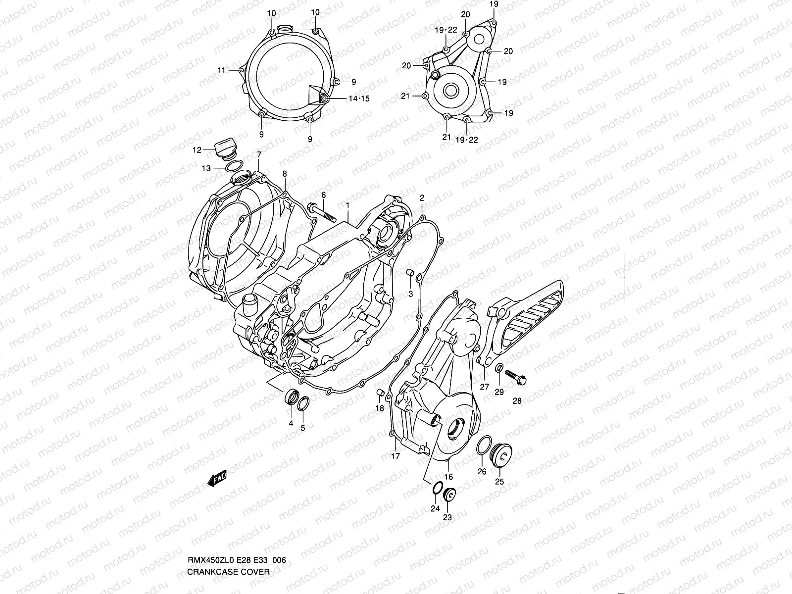 6 - CRANKCASE COVER