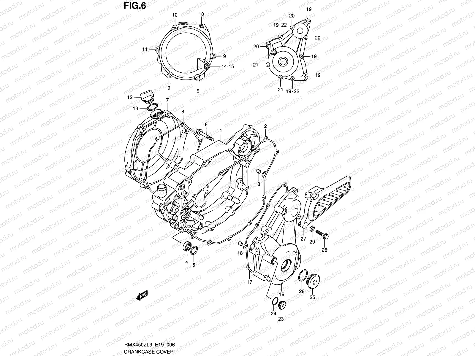6 - CRANKCASE COVER