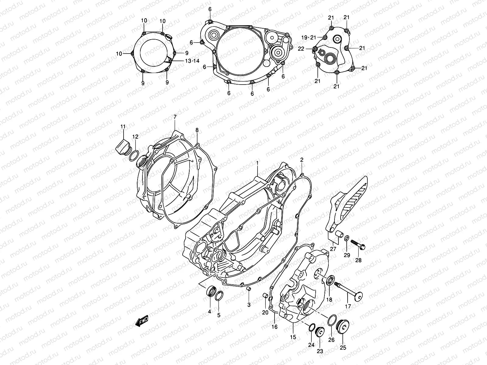6 - CRANKCASE COVER