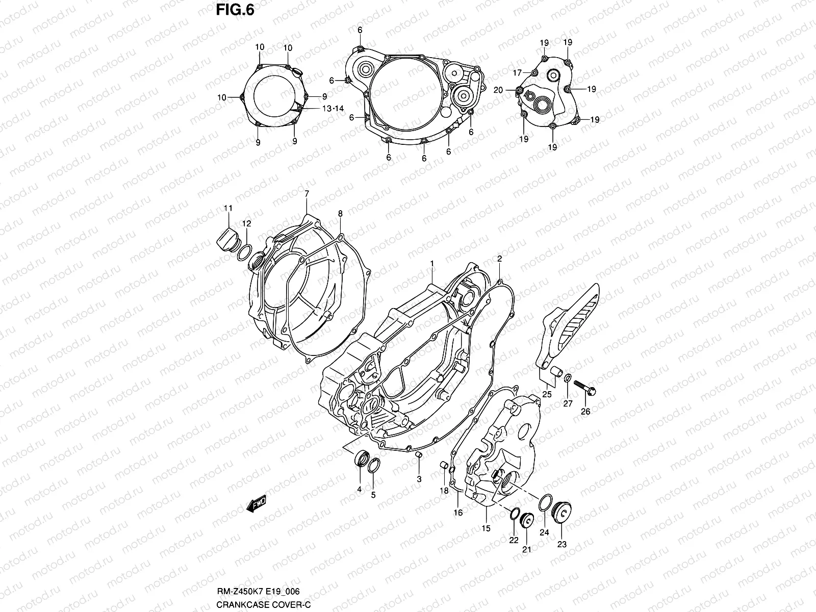 6 - CRANKCASE COVER