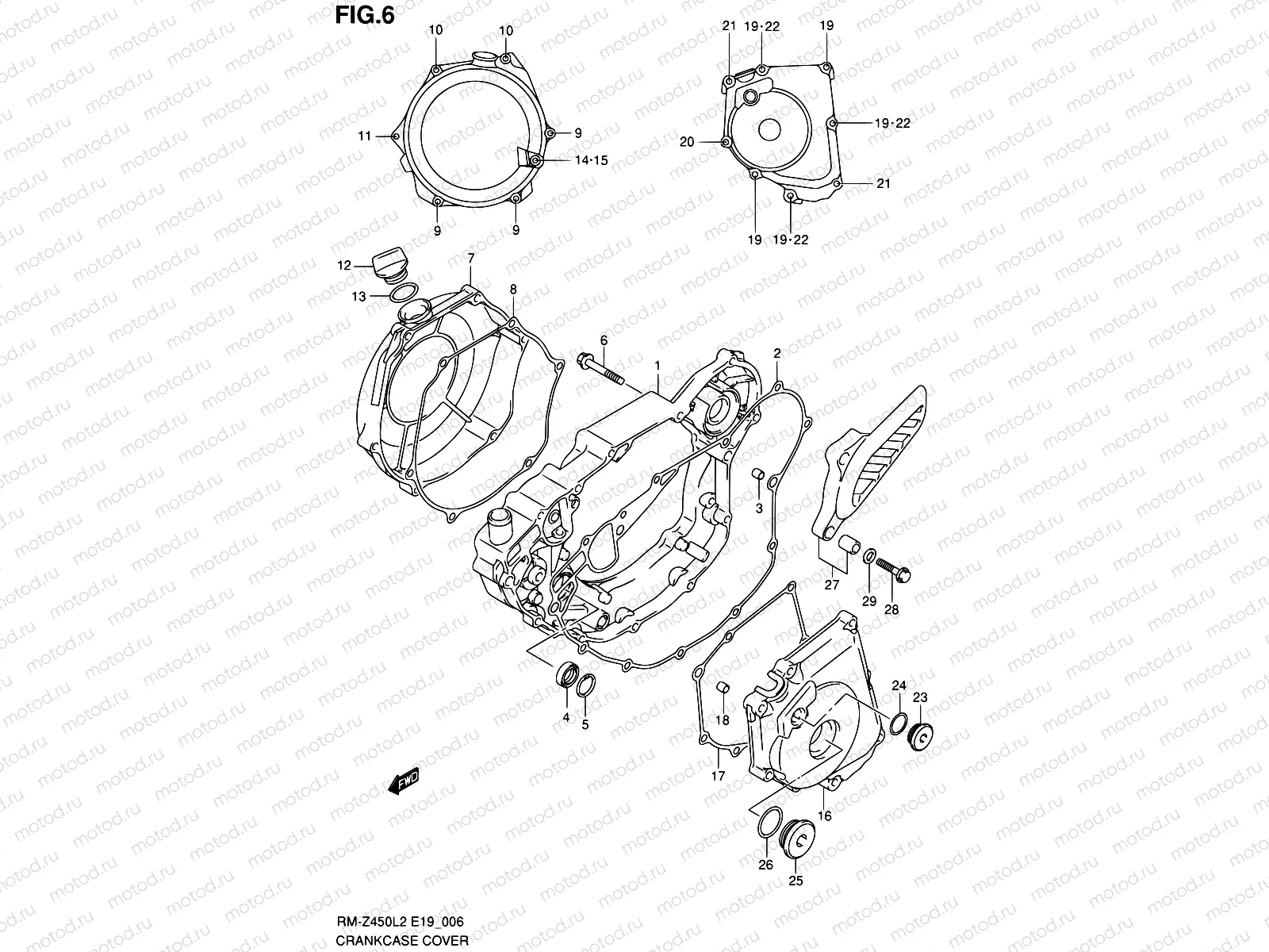6 - CRANKCASE COVER