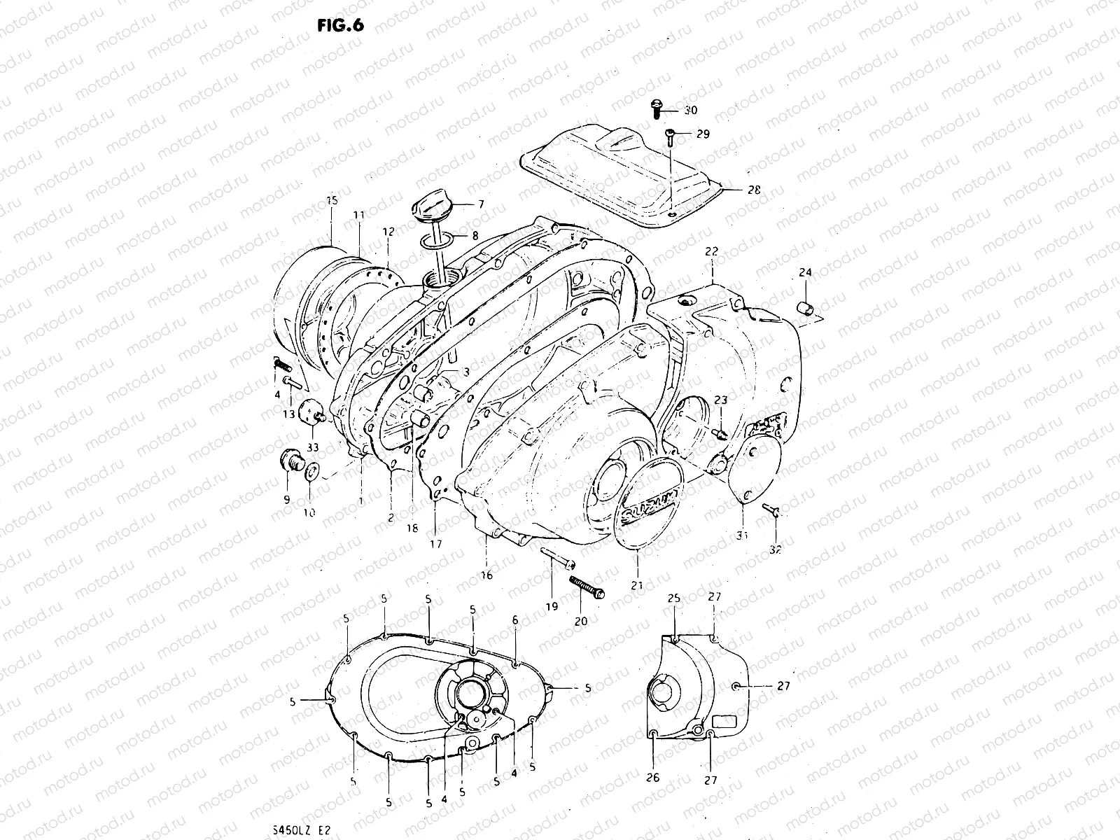 6 - CRANKCASE COVER