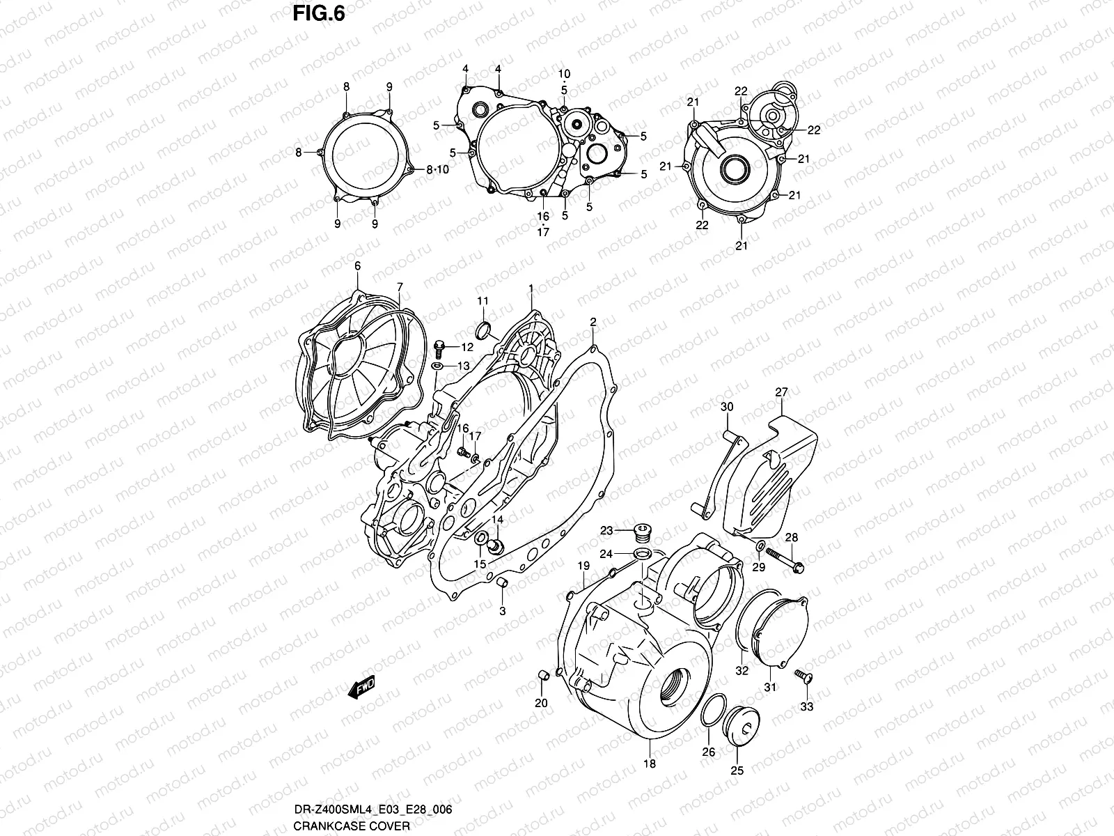 6 - CRANKCASE COVER