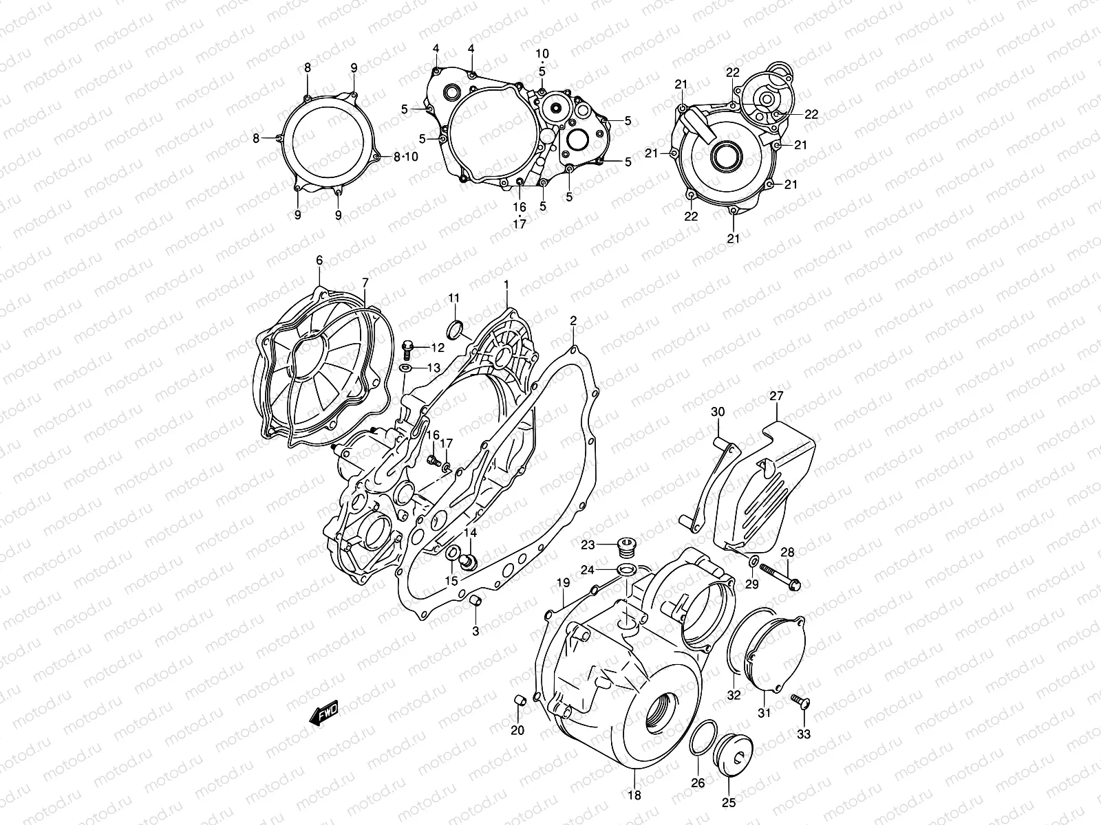 6 - CRANKCASE COVER