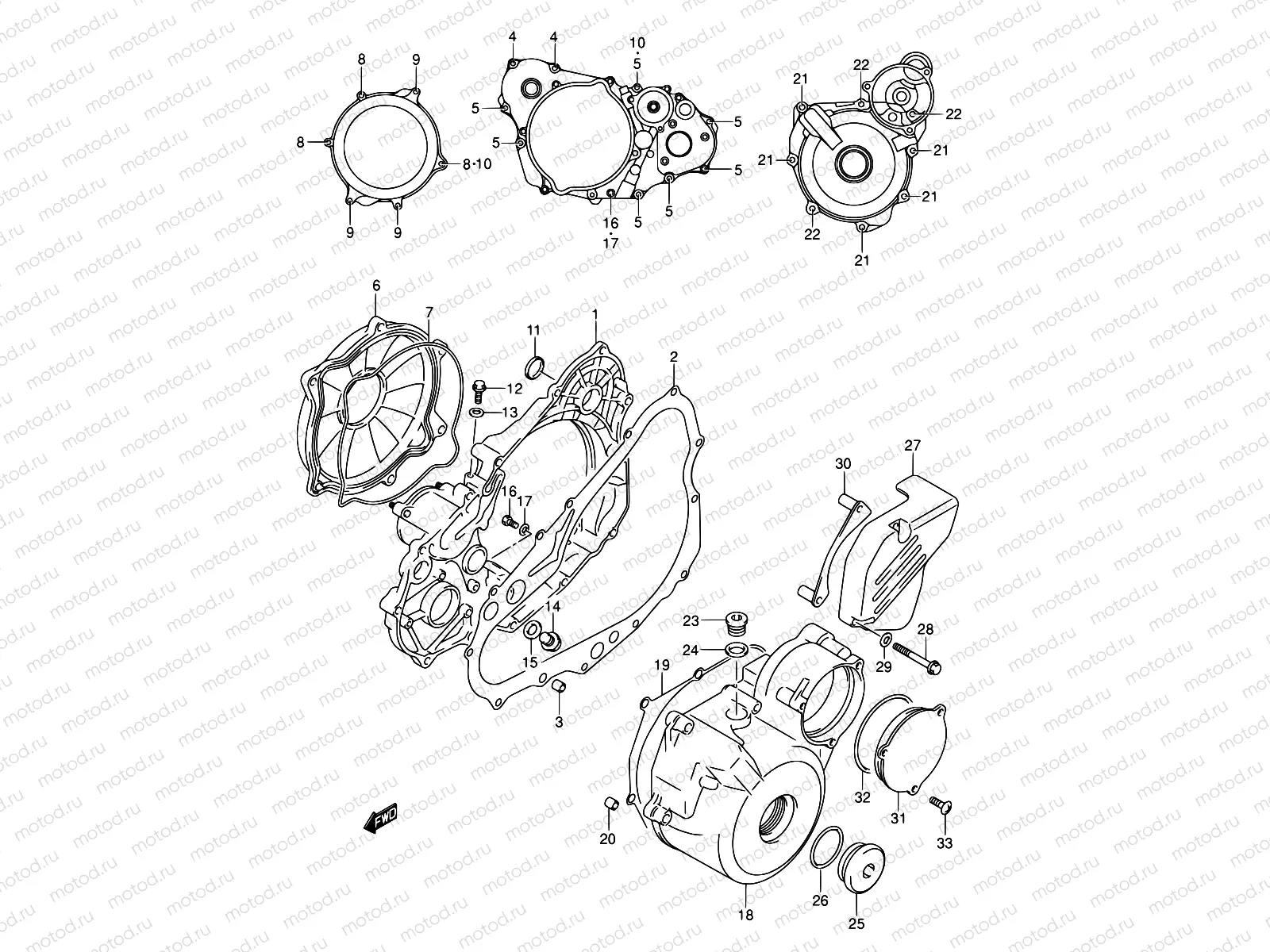 6 - CRANKCASE COVER