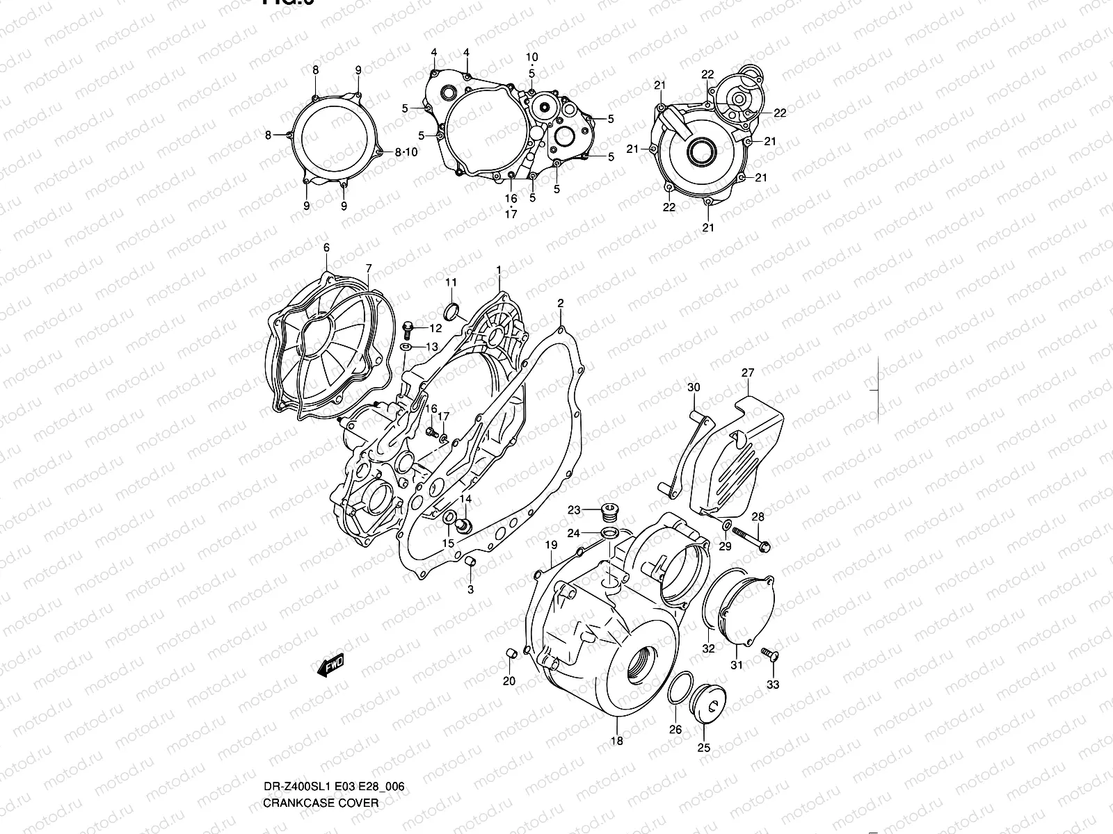 6 - CRANKCASE COVER