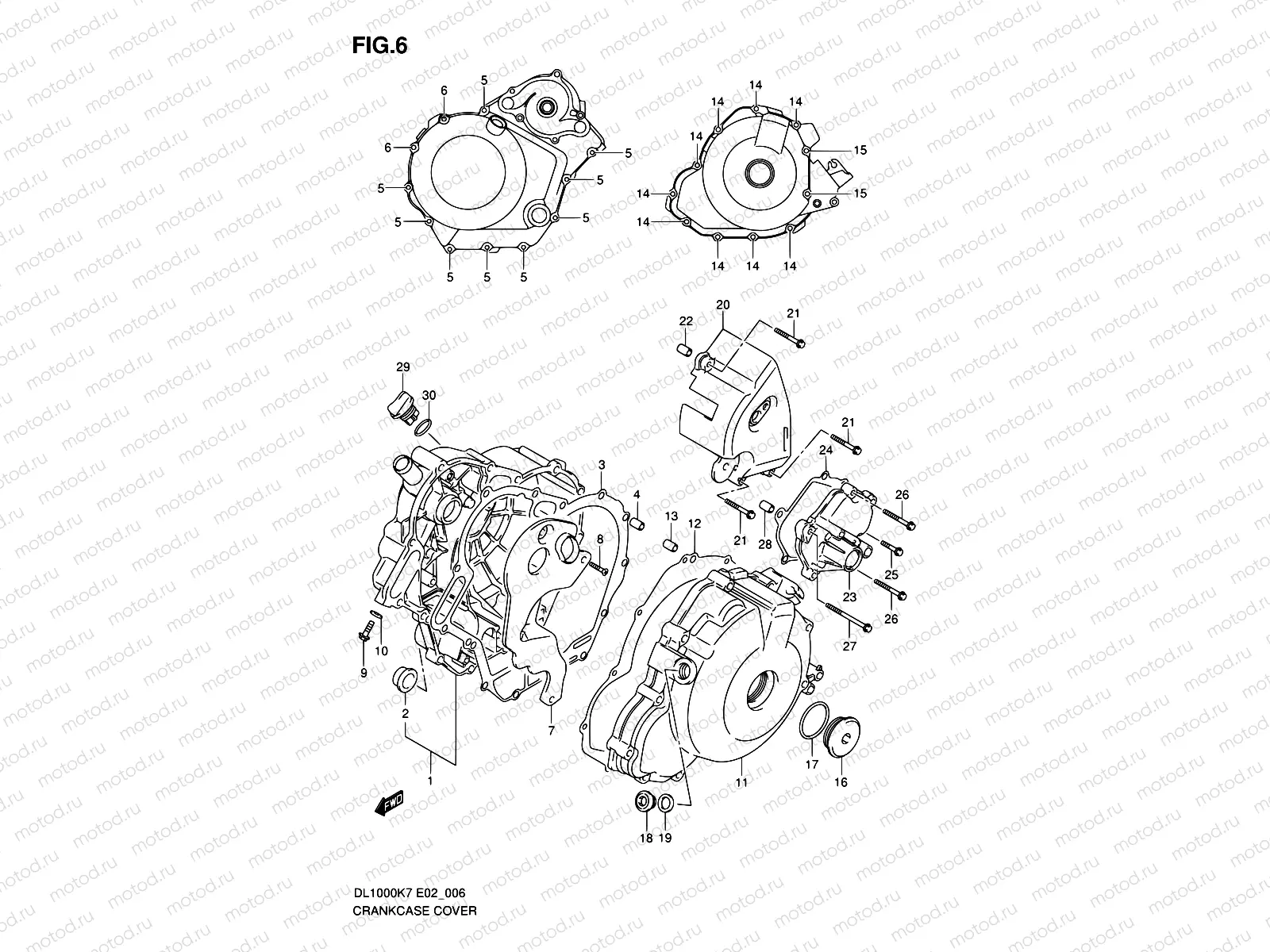 6 - CRANKCASE COVER