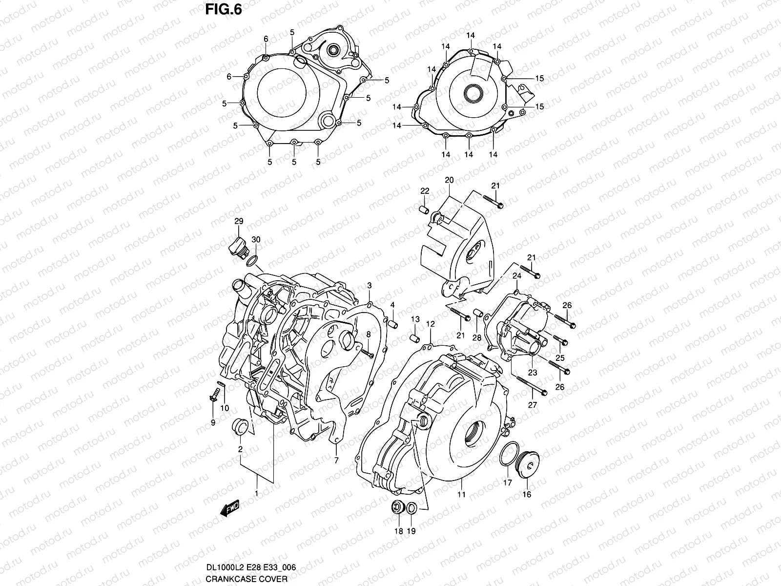 6 - CRANKCASE COVER