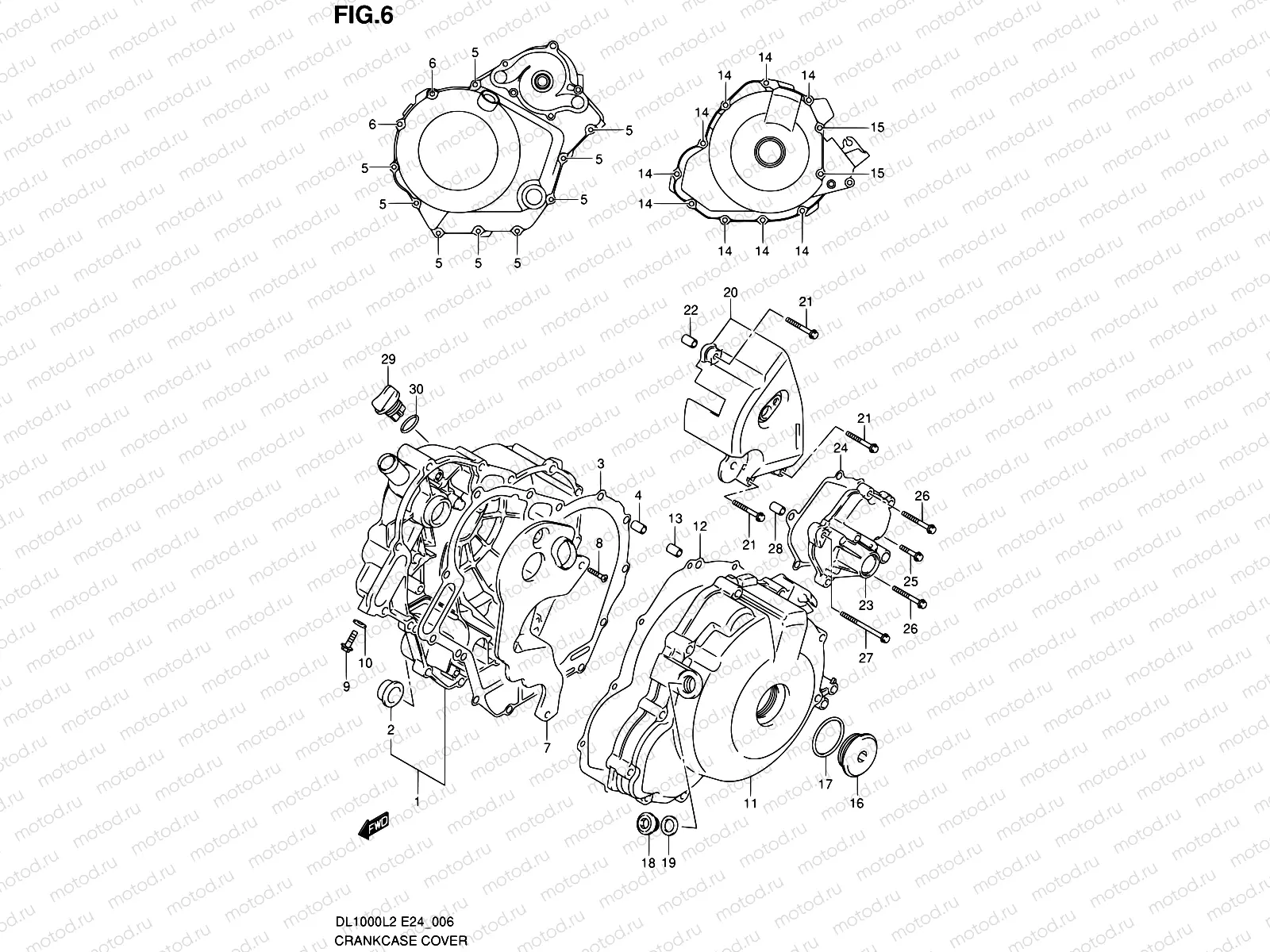 6 - CRANKCASE COVER