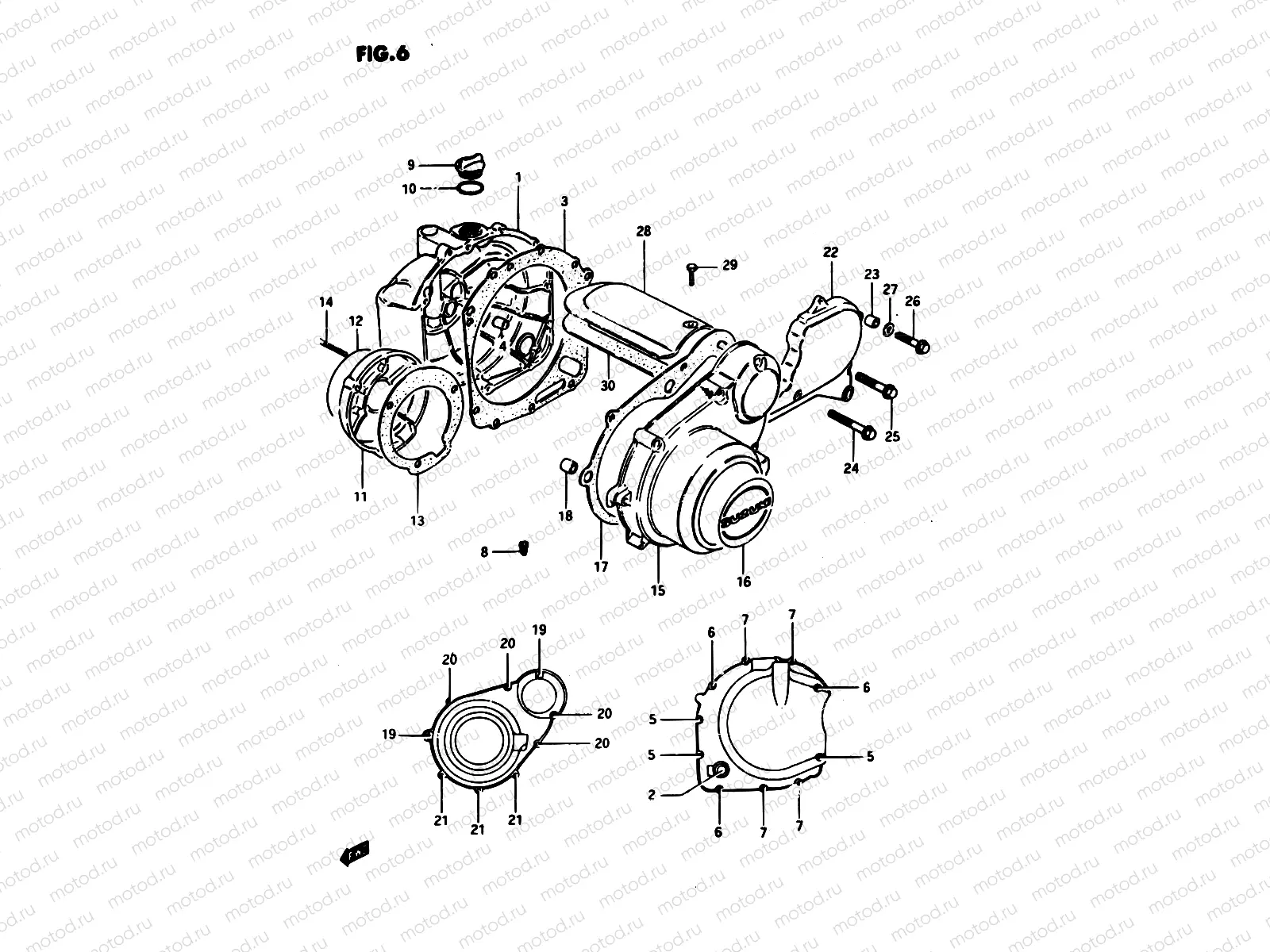 6 - CRANKCASE COVER