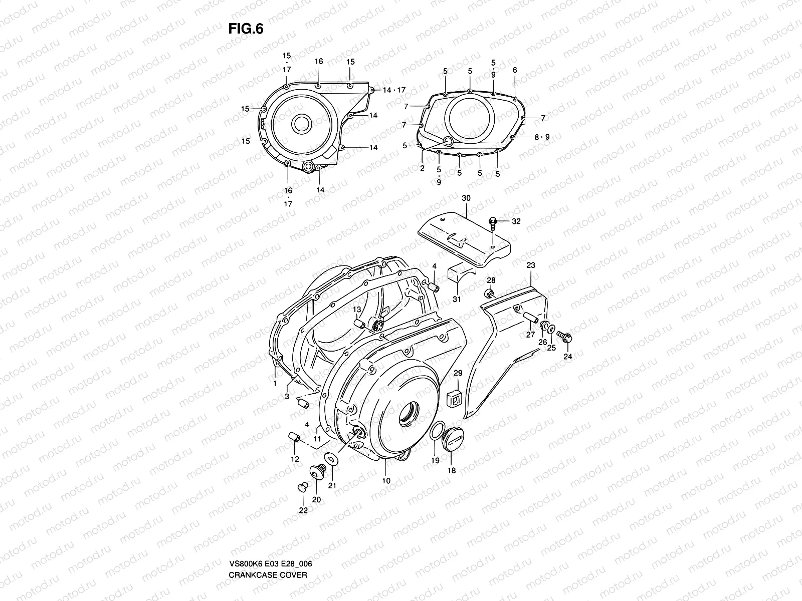 6 - CRANKCASE COVER