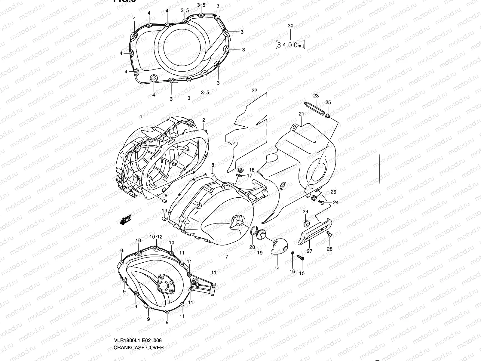 6 - CRANKCASE COVER