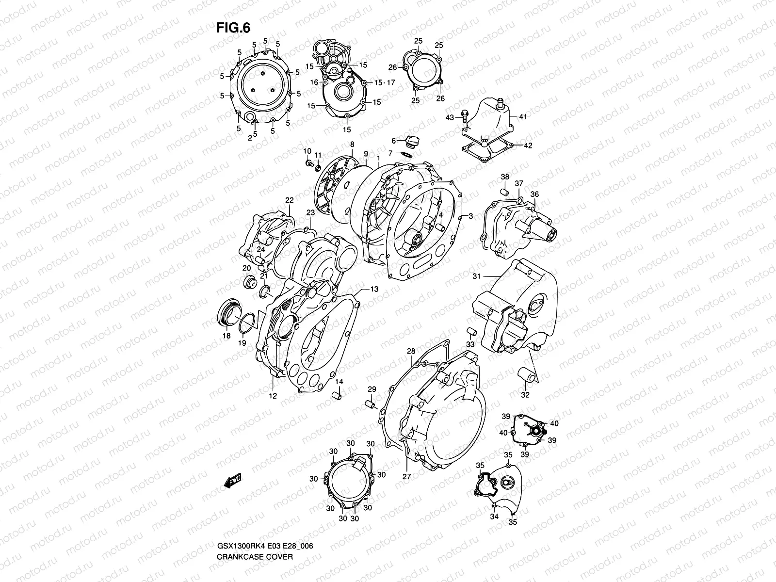 6 - CRANKCASE COVER