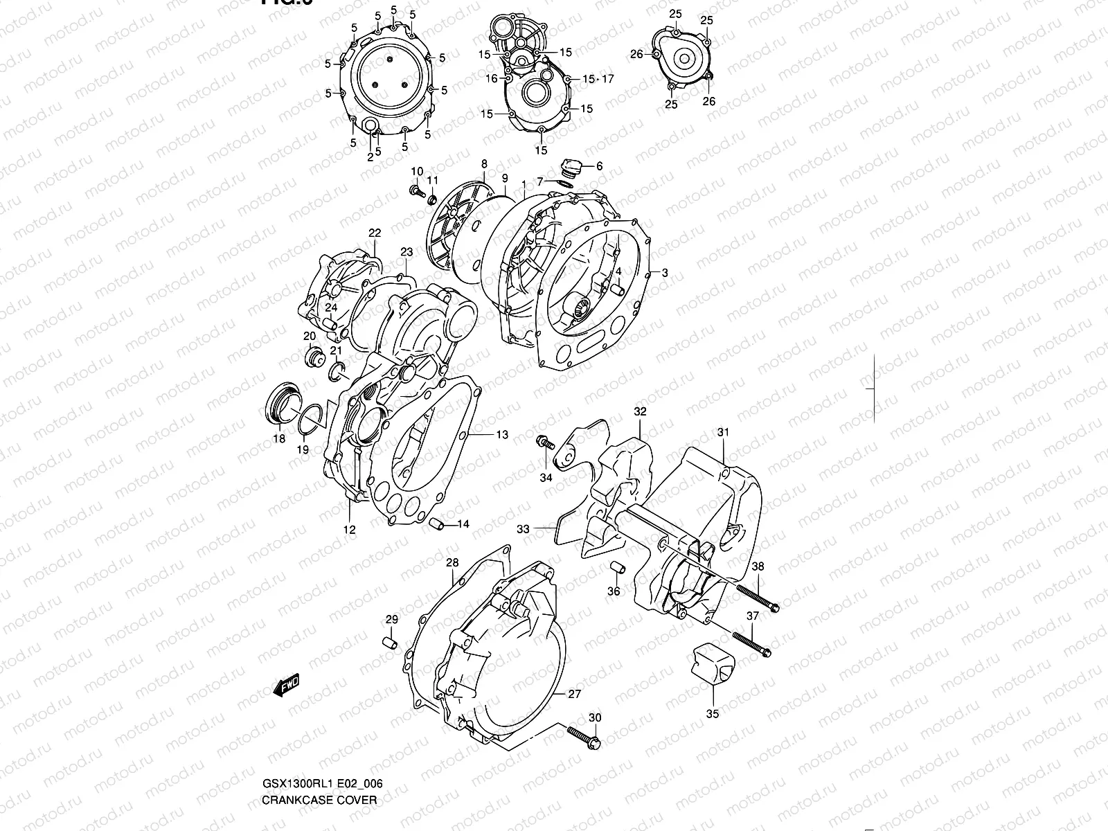6 - CRANKCASE COVER