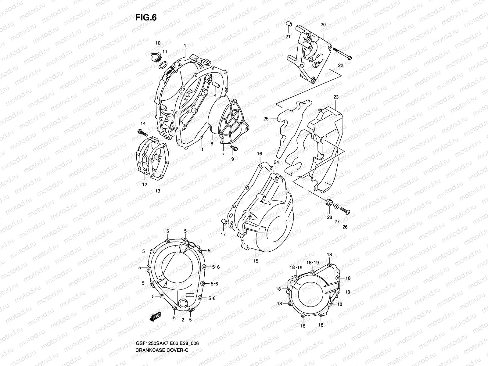6 - CRANKCASE COVER