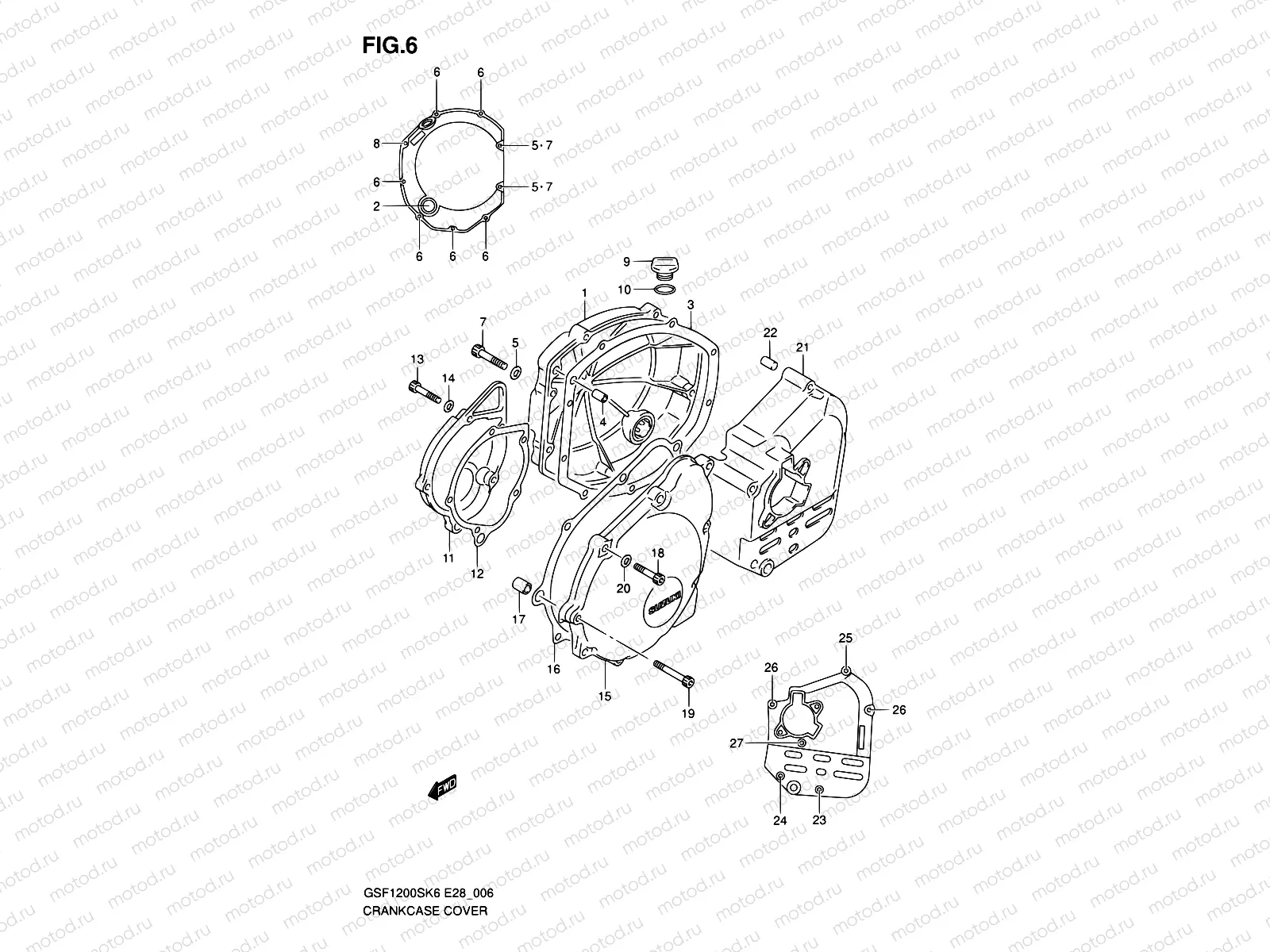 6 - CRANKCASE COVER
