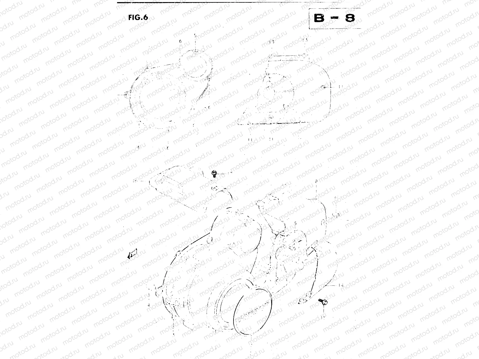 6 - CRANKCASE LH COVER