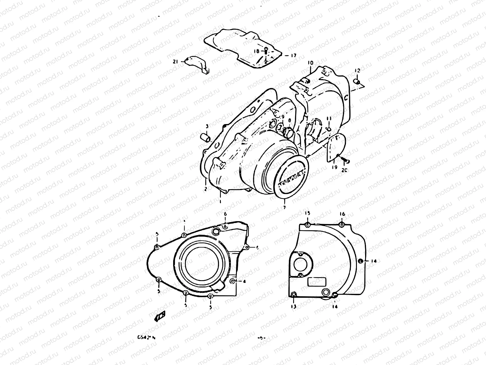 6 - CRANKCASE LH COVER