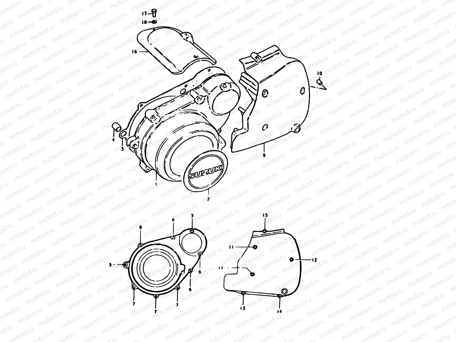 6 - CRANKCASE LH COVER