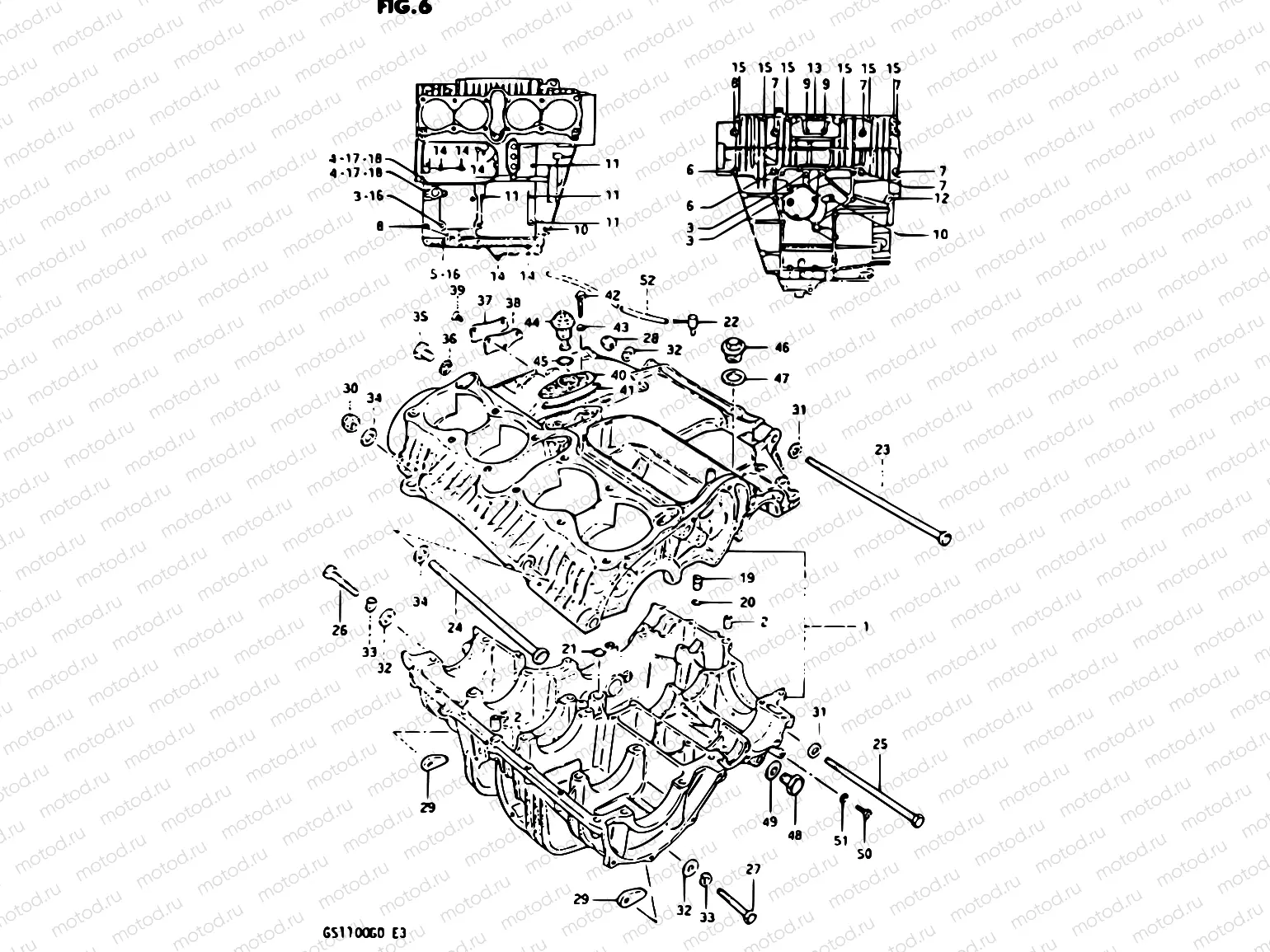 6 - CRANKCASE (MODEL D)