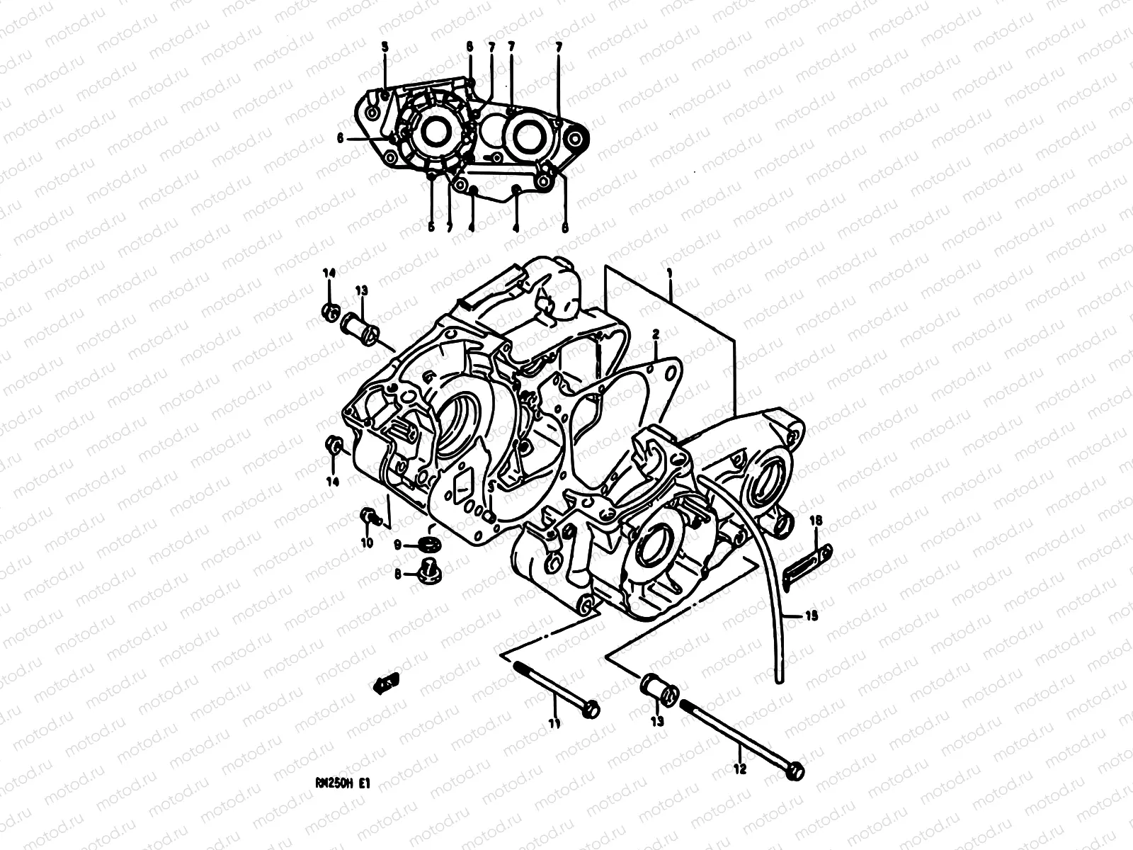 6 - CRANKCASE (MODEL H)