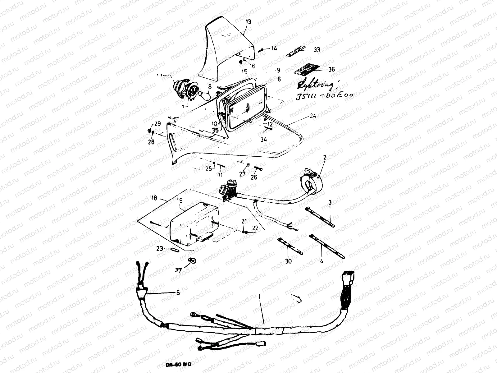 6 - HEADLAMPS, WIRING HARNESS AND HEADLAMP HOUSING