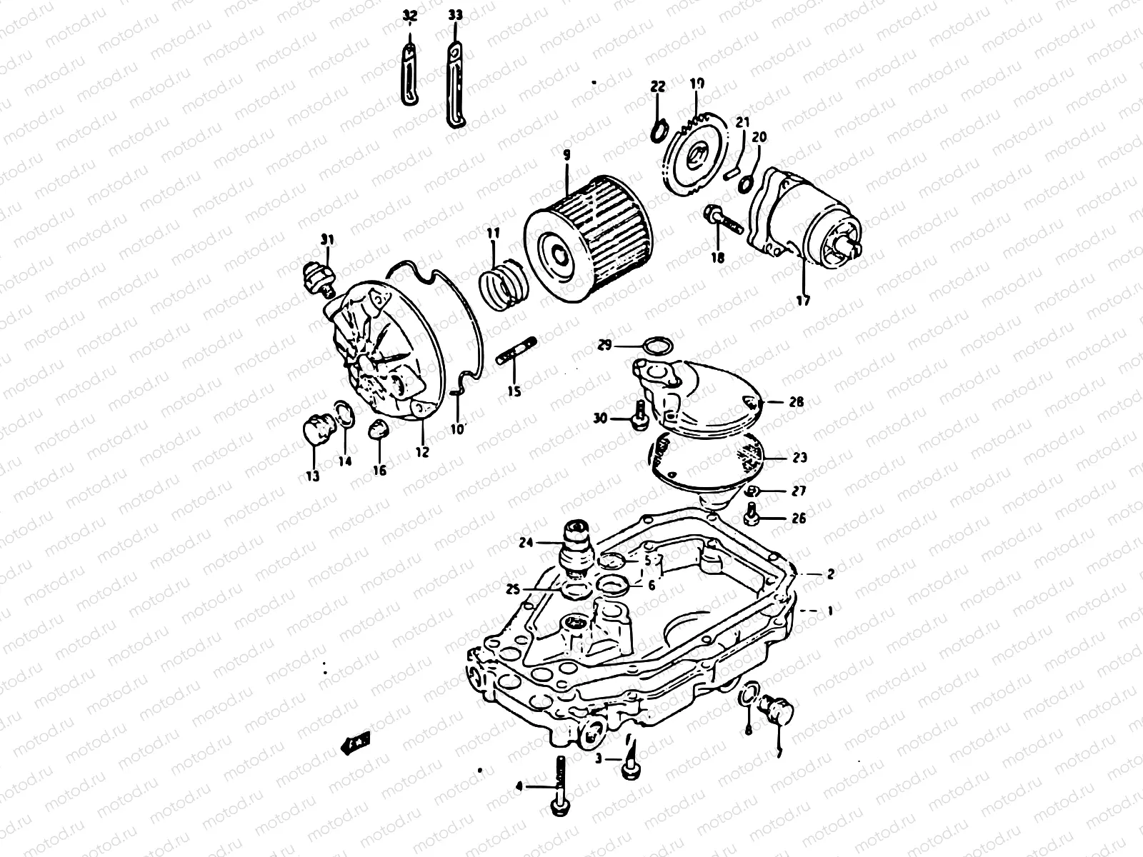 6 - OIL FILTER - OIL PUMP