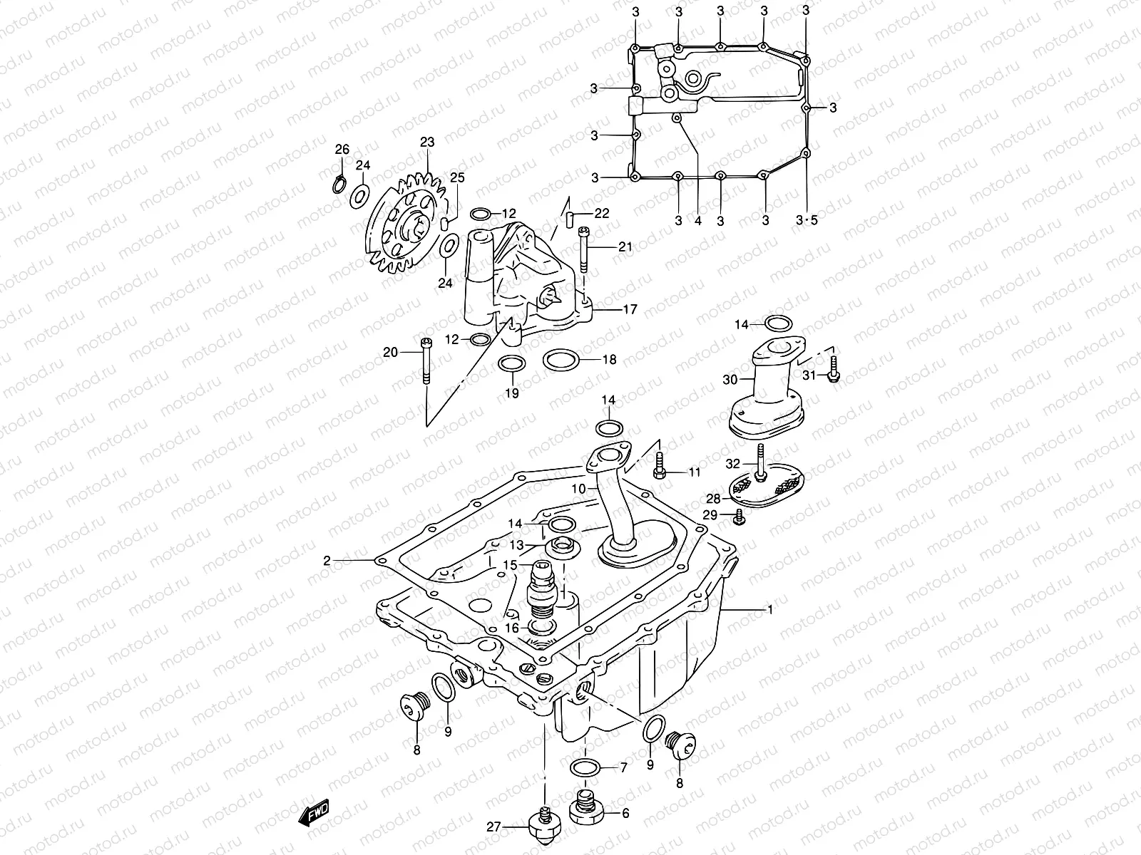 6 - OIL PAN - OIL PUMP