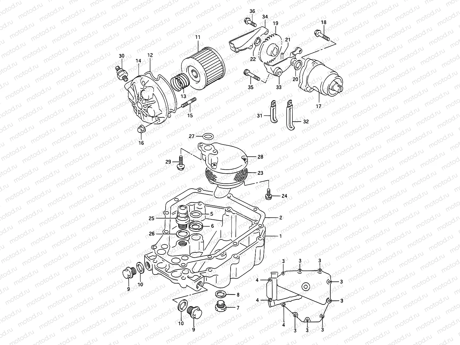 6 - OIL PAN-OIL PUMP
