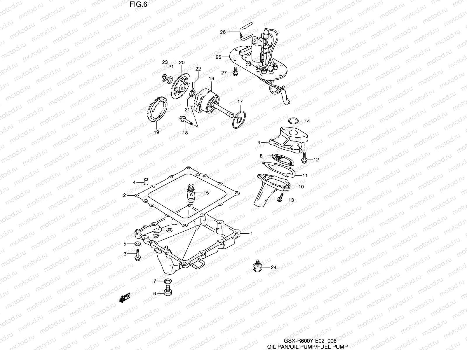 6 - OIL PAN - OIL PUMP - FUEL PUMP
