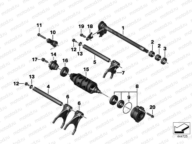 6-SPEED TRANSMISSION SHIFT COMPONENTS
