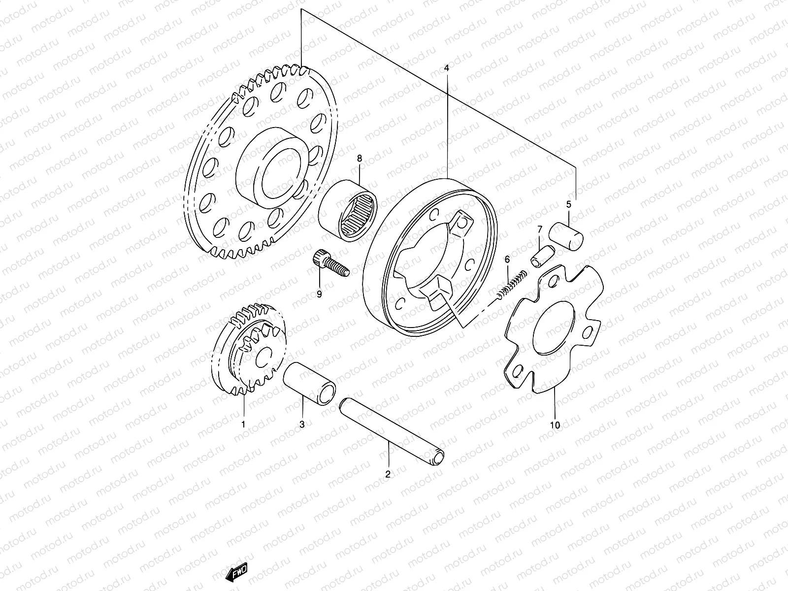 6 - STARTER CLUTCH