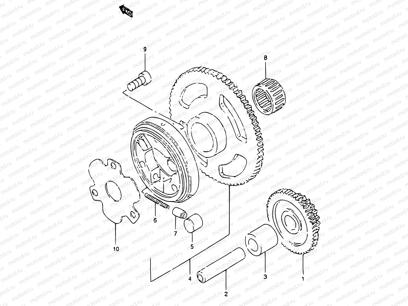 6 - STARTER CLUTCH